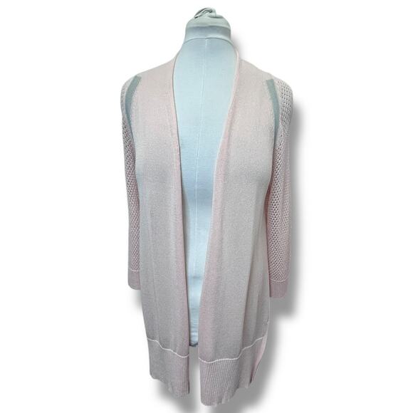 Andrea Jovine Women’s Open Front Longline Lightweight Cardigan, Pink, size M - Picture 1 of 11